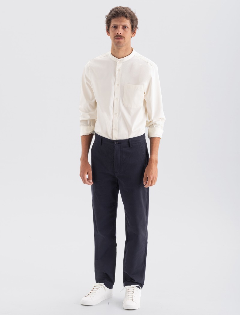 00 Camisa Mao Hombre - Ecru