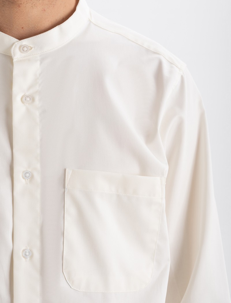 00 Camisa Mao Hombre - Ecru