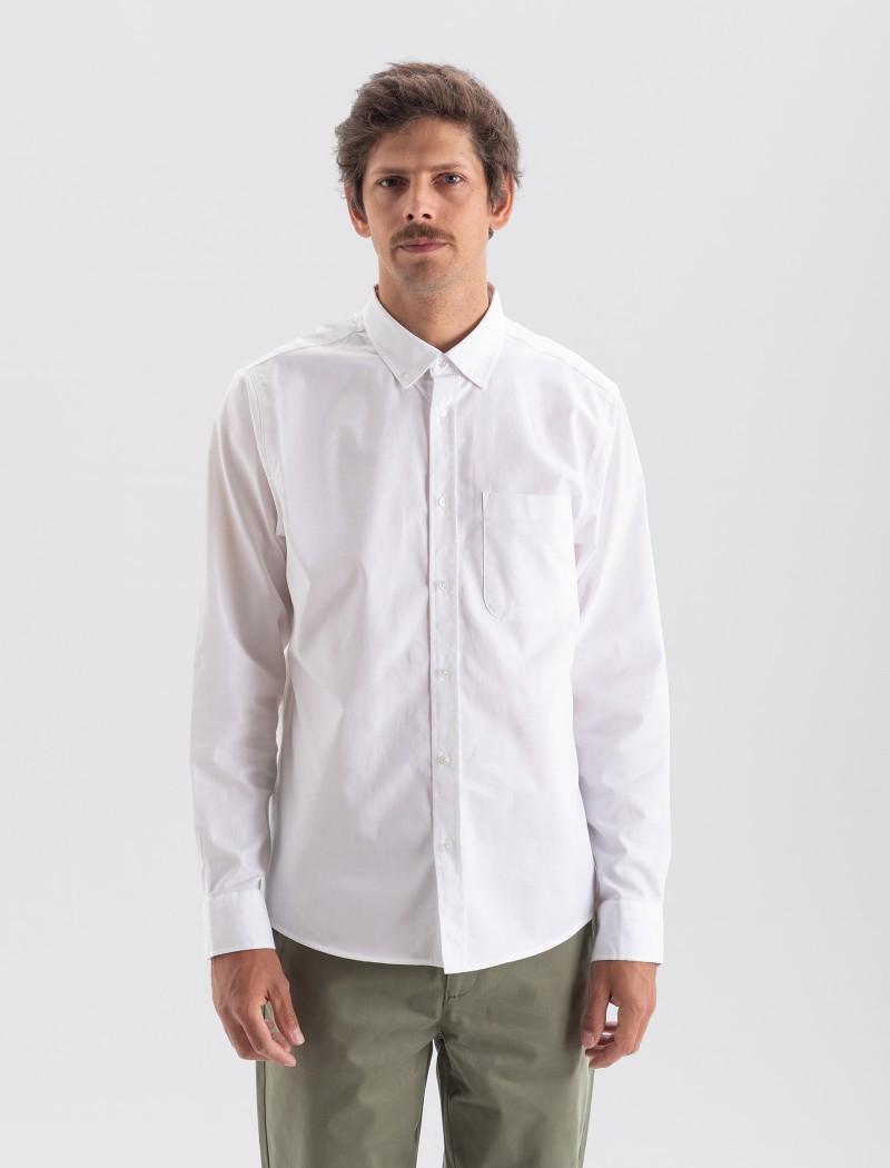 Camisa-oxford-hombre-BLANCO-5 Camisa Oxford Hombre - Blanco
