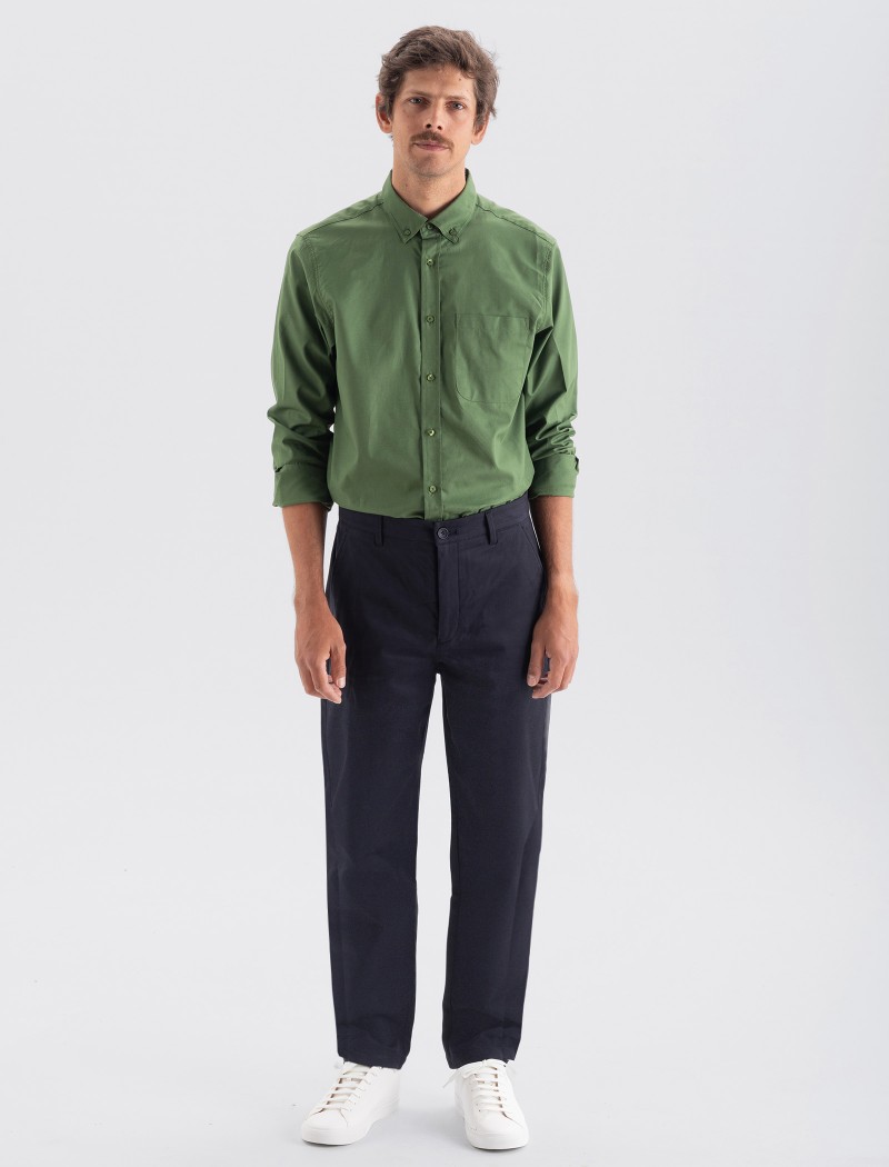 Camisa-oxford-hombre-verde-3 Camisa Oxford Hombre - Forest