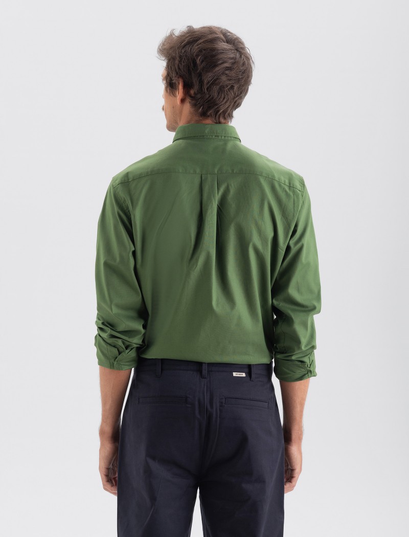 Camisa-oxford-hombre-verde-4 Camisa Oxford Hombre - Forest
