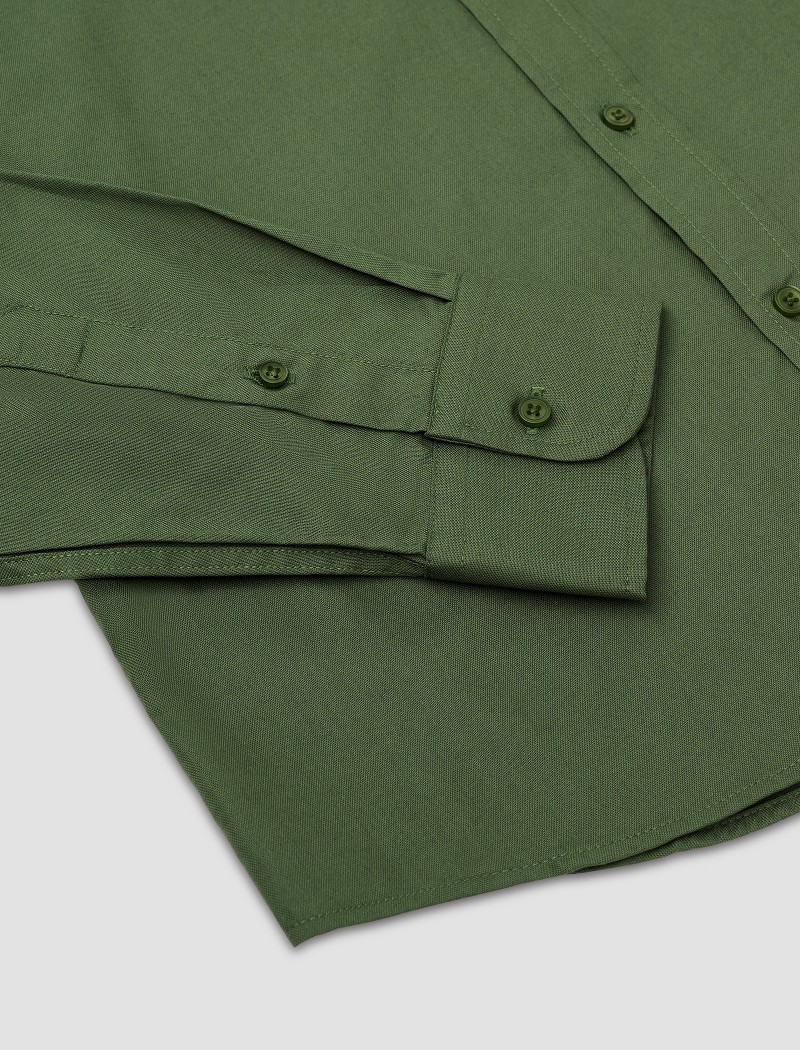 Camisa-oxford-hombre-verde-8d Camisa Oxford Hombre - Forest