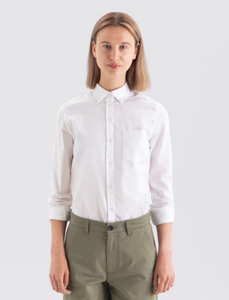 Camisa Oxford Mujer blanca de Algodón Orgánico Camisa Oxford Mujer blanca de Algodón Orgánico