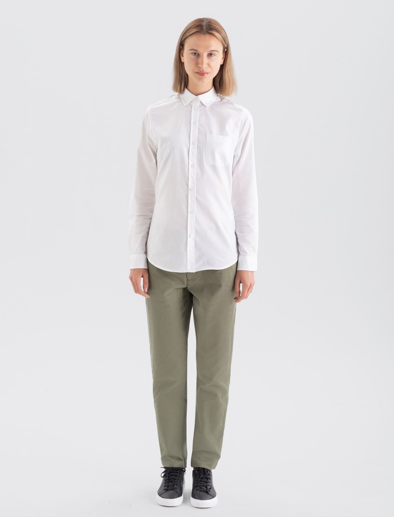 Camisa-oxford-MUJER- BLANCO-4 Camisa Oxford Mujer - Blanca