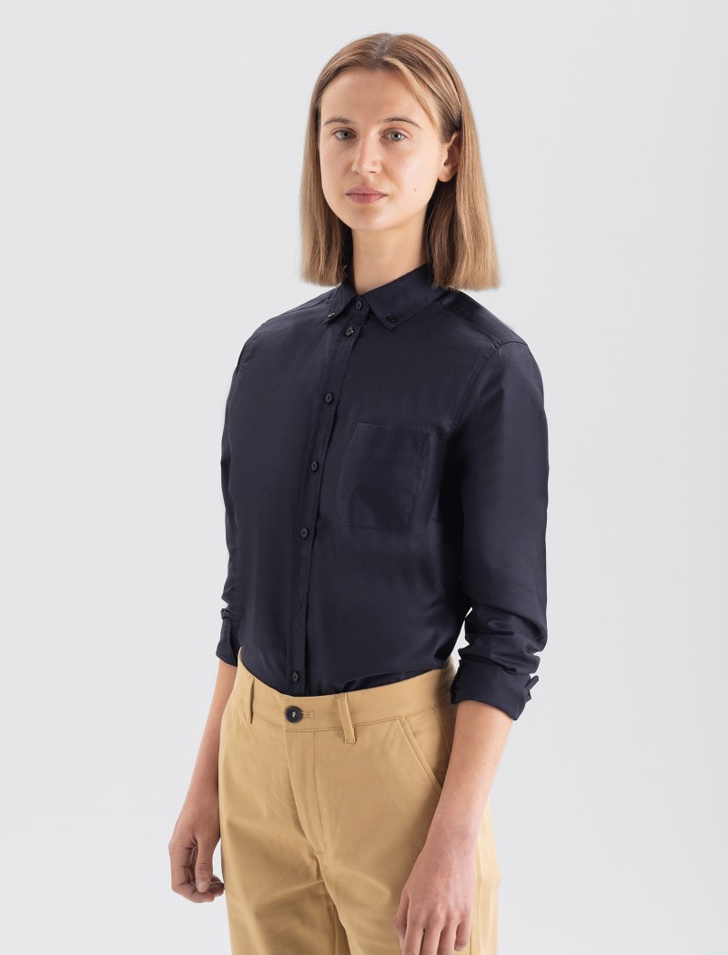 Camisa-oxford-mujer-navy-5 Camisa Oxford Mujer - Navy
