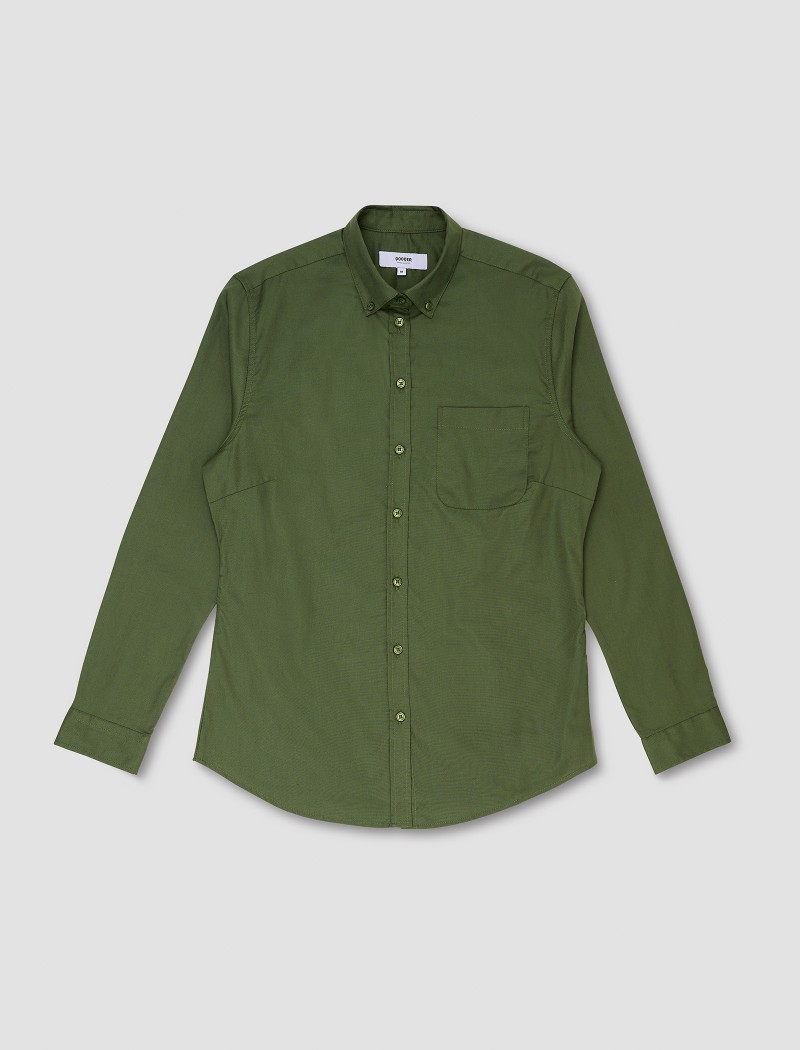 Camisa-oxford-MUJER-verde-6 Camisa Oxford Mujer - Forest