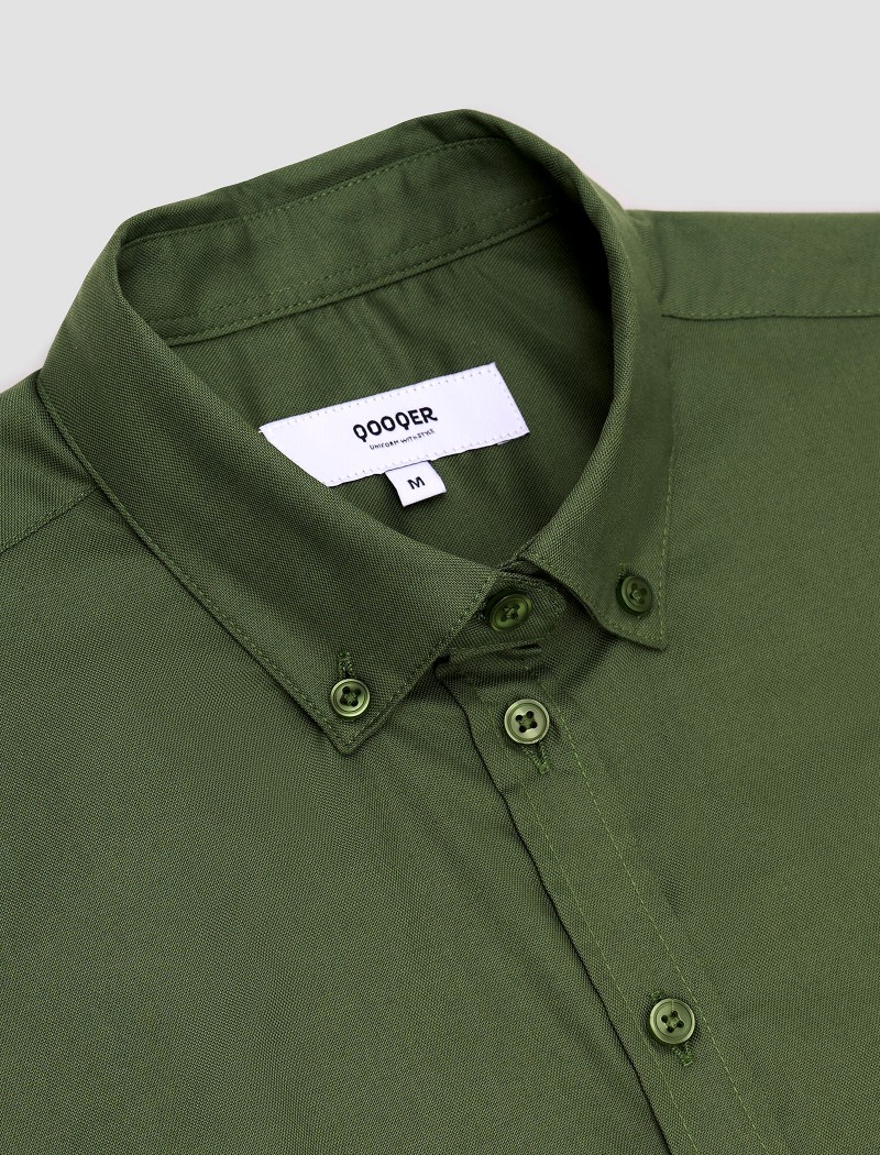 Camisa-oxford-MUJER-verde-7 Camisa Oxford Mujer - Forest