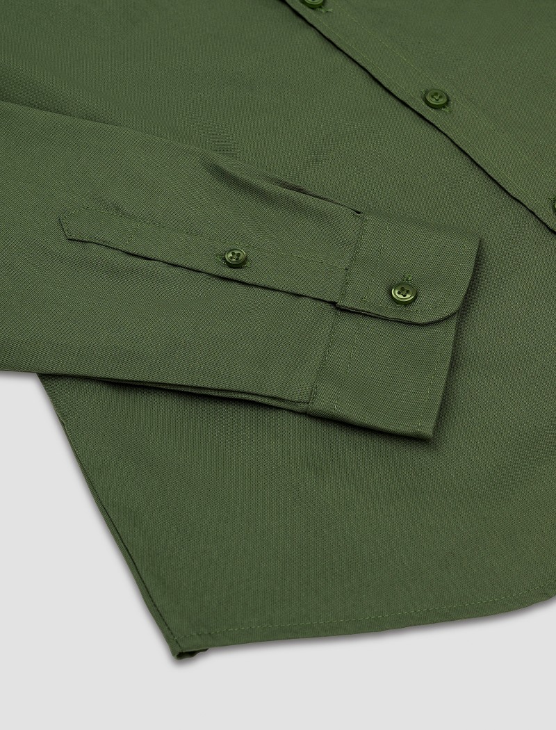 Camisa-oxford-MUJER-verde-8 Camisa Oxford Mujer - Forest