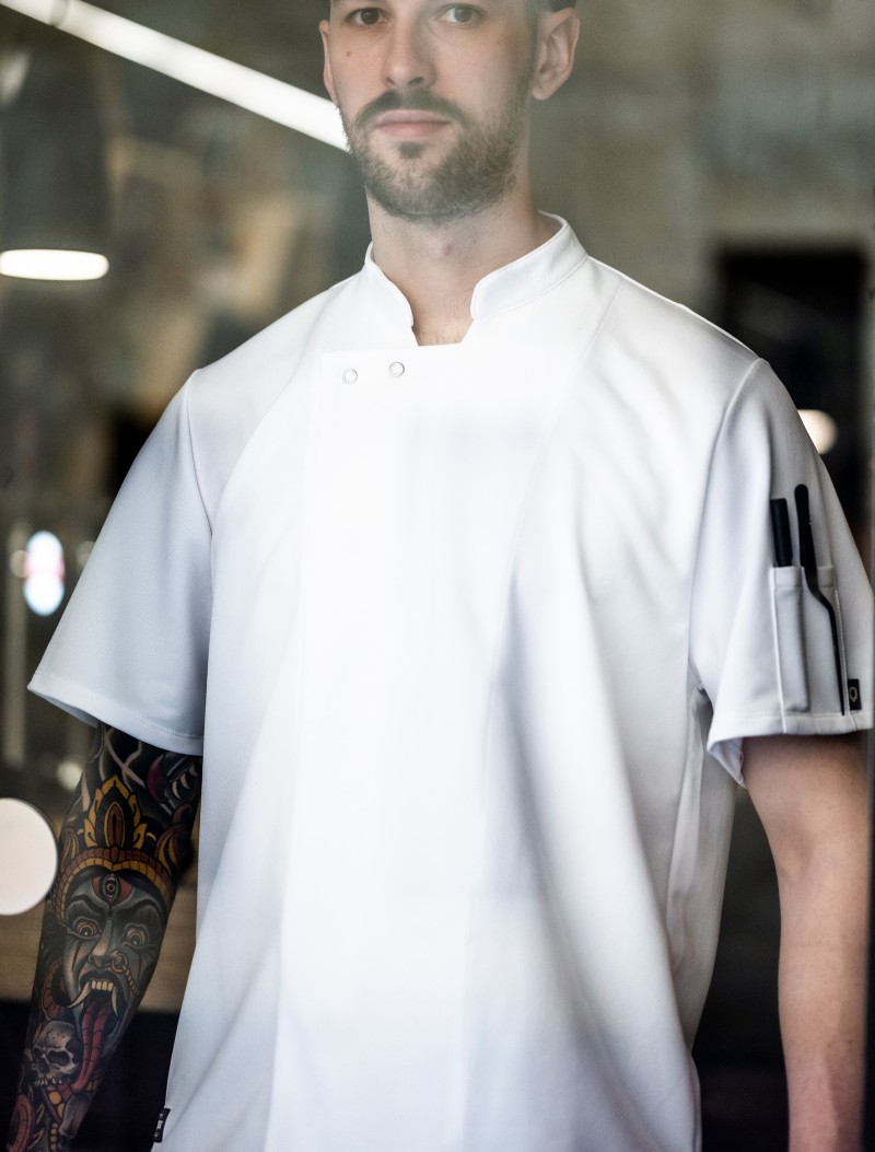 Chaquetilla cargo blanca 4 Chaquetilla Cargo Hombre Blanca