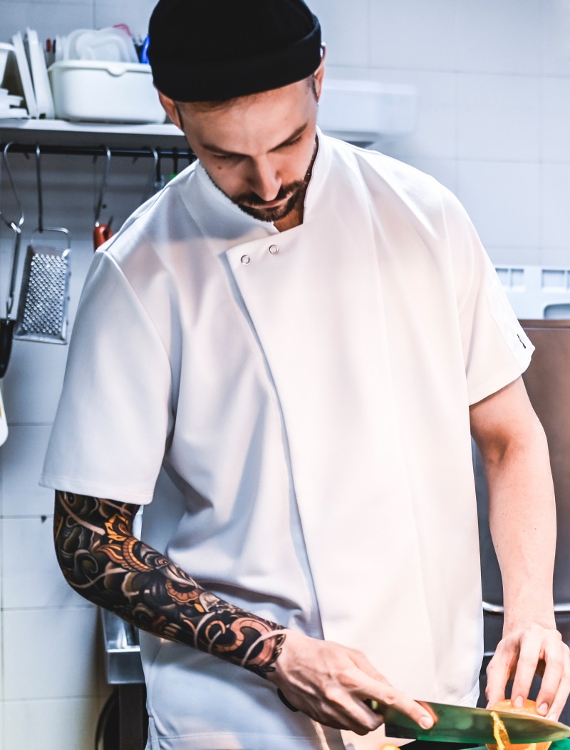 Chaquetilla cargo blanca 9 Chaquetilla Cargo Hombre Blanca