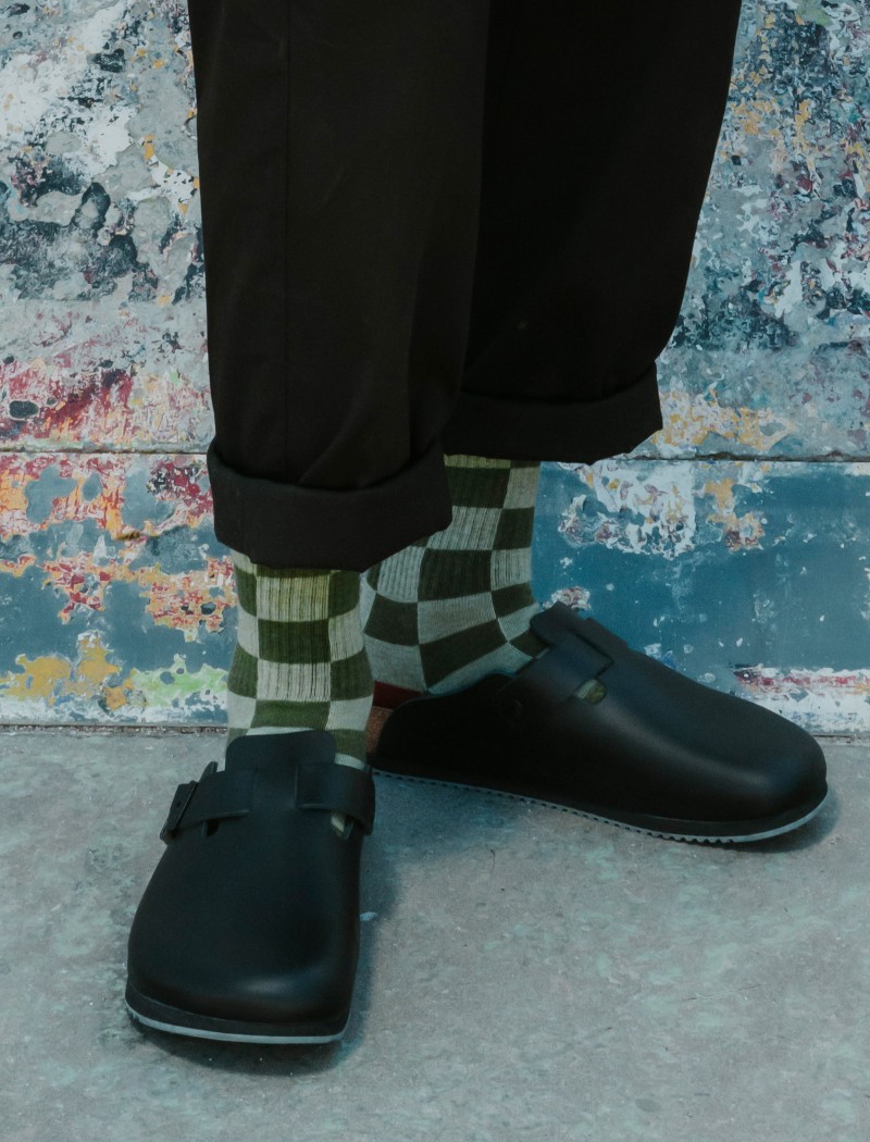 calcetines cuadros verde Calcetines Check Green