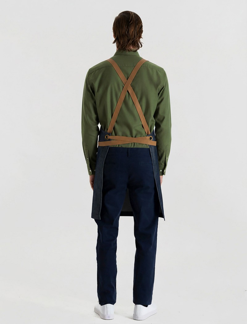 5 Delantal Garbo Denim Azul