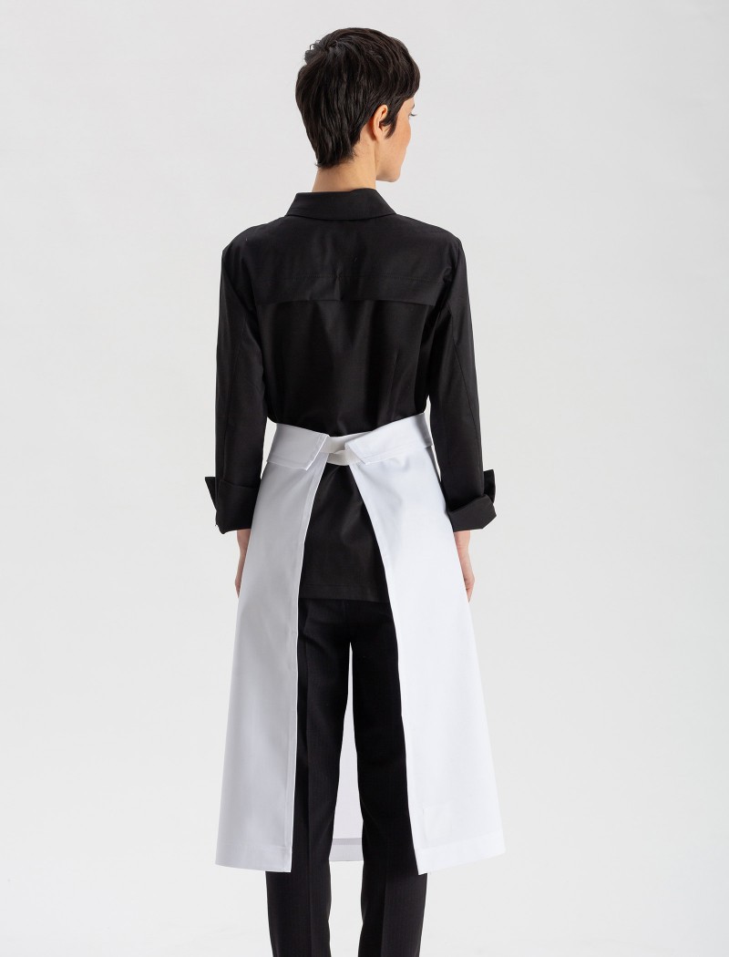 DELANTAL FRANCES WHITE-4 Delantal Lang Blanco