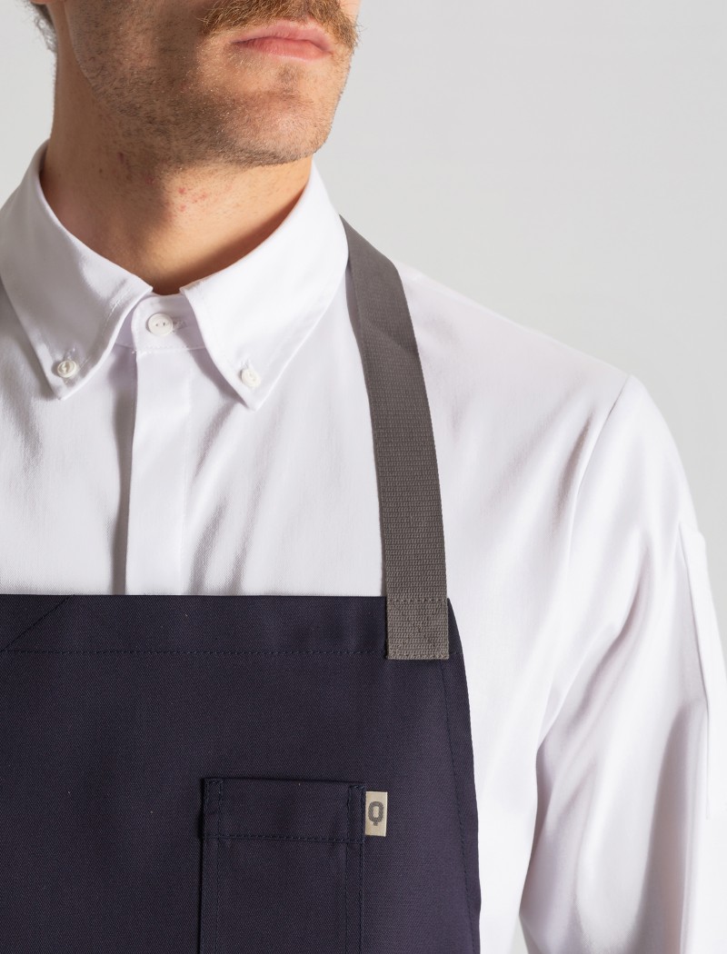 cocinero azul espalda Delantal de cocinero azul espalda