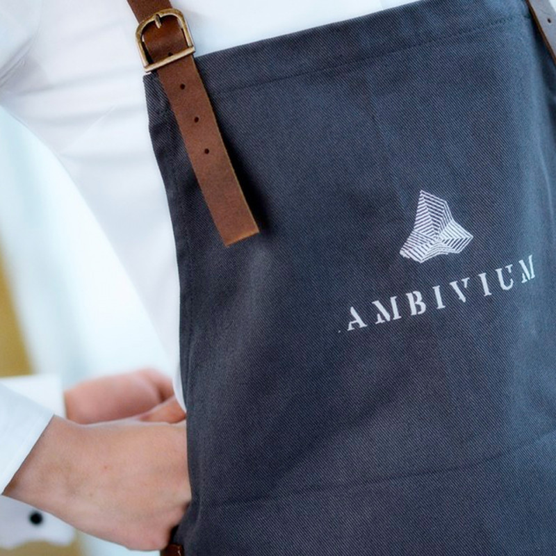 Custom aprons for Ambivium Restaurant at Pago de Carraovejas