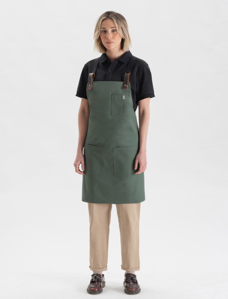 Delantal verde de calidad premium Delantal verde de calidad premium