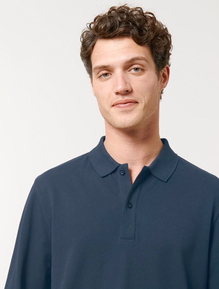 Polo d Polo de mujer azul celeste detalle