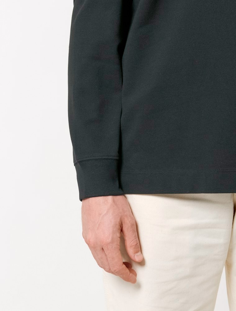 Polo negro mujer con logo Polo de negro 56