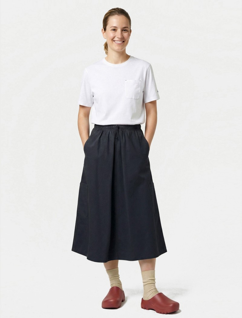 Falda negra cocina Falda negra de cocina largo midi