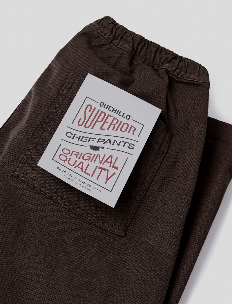 tabaco-6 Pantalón Superior Chef Café