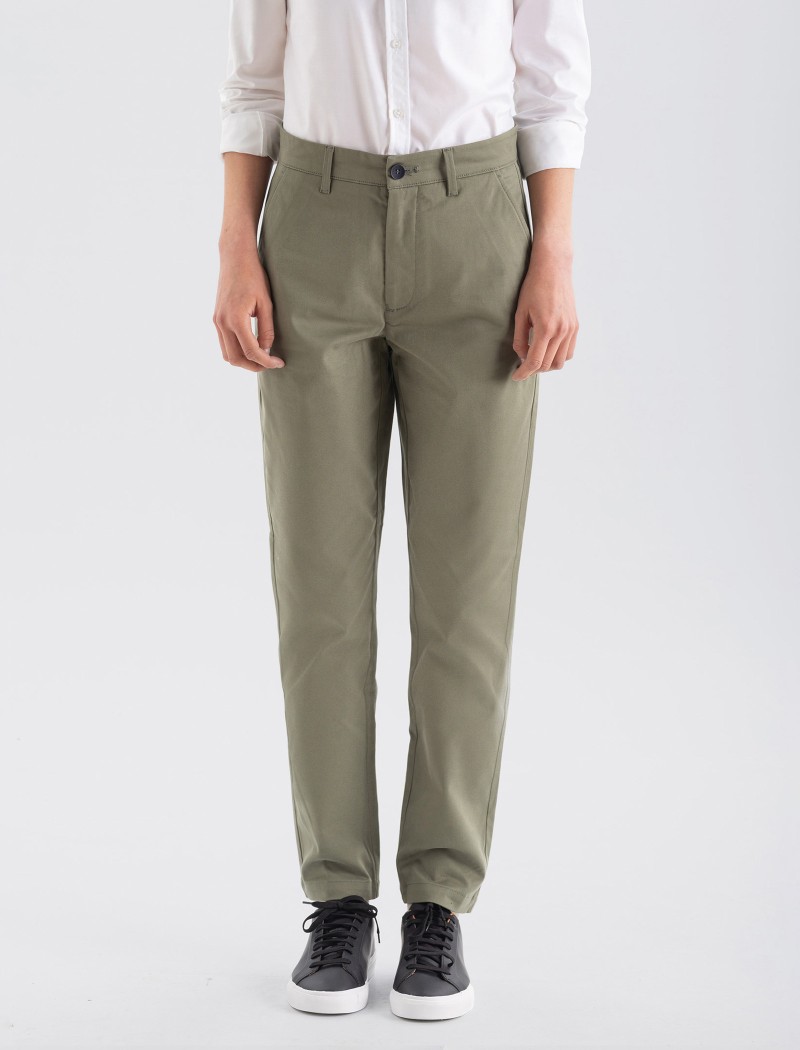 Pantalón chino verde army algodón orgánico Pantalón chino verde army algodón orgánico